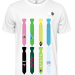 Larkin póló 8 nyakkendős mintával