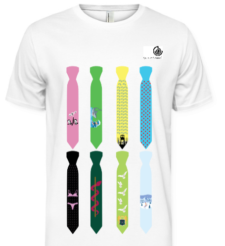 Larkin póló 8 nyakkendős mintával